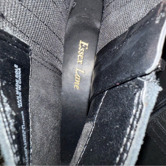 Essex Lane Black Ankle Booties with Suede Finish - Picture 15 of 16